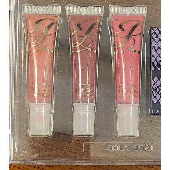 ESTEE LAUDER (3) PURE COLOR HIGH GLOSS & MIRROR SET Flashdance Berry Lush Coral - Picture 2 of 13